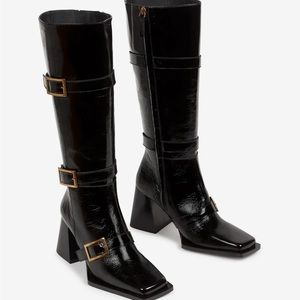 Feners Midnight Noir tall buckle boot size 37